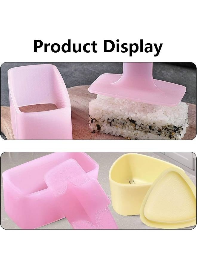 Onigiri Mold, 3 Pack Rice Mold Musubi Maker Kit, Musubi Maker Press, Classic Triangle Rice Ball Mold Maker Sushi Mold for Kid Lunch Bento, Home DIY - Image 4