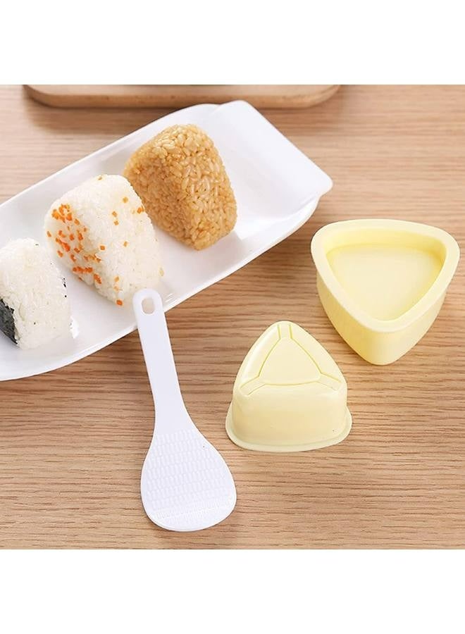 Onigiri Mold, 3 Pack Rice Mold Musubi Maker Kit, Musubi Maker Press, Classic Triangle Rice Ball Mold Maker Sushi Mold for Kid Lunch Bento, Home DIY - Image 5