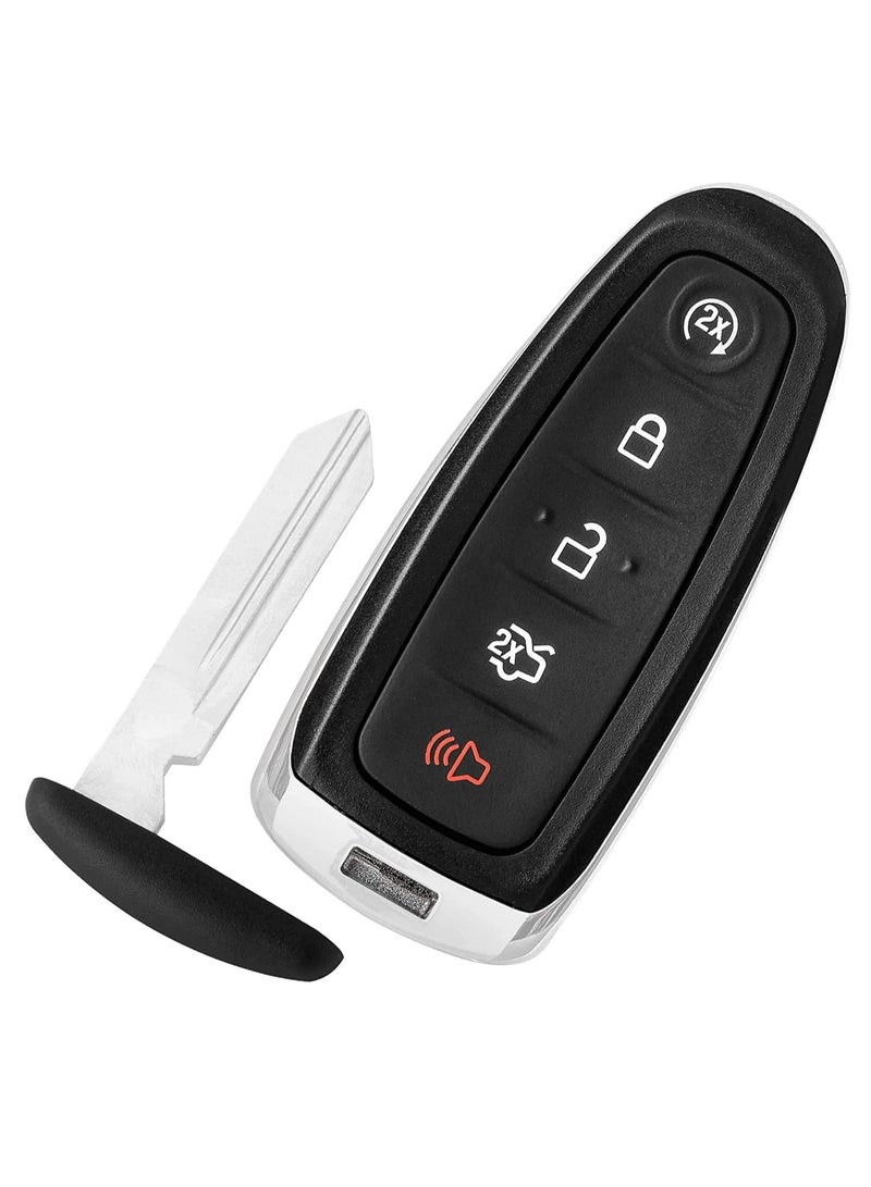 Rubik 5 Buttons Uncut key Cover for Ford Edge Escape Explorer Focus Flex Taurus Fusion Lincoln MKS MKT MKX CMX Navigator, Replacement Car Remote Control Key Fob Shell Case  - Image 1