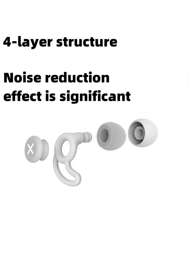 Earplugs for 40dB Noise Canceling Earplugs, Earplugs for Sleep, Noise Sensitive and Flying Hearing Protection (White)
