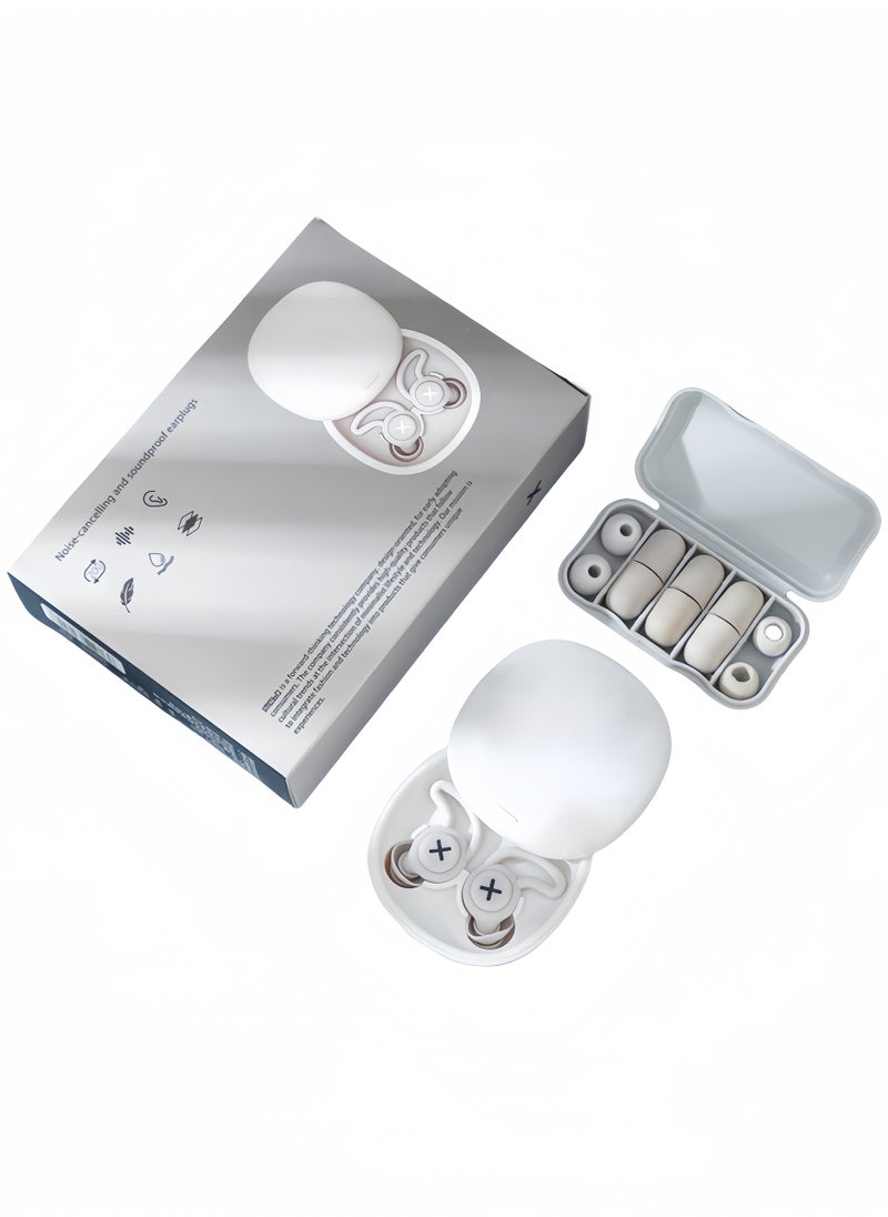 Earplugs for 40dB Noise Canceling Earplugs, Earplugs for Sleep, Noise Sensitive and Flying Hearing Protection (White)