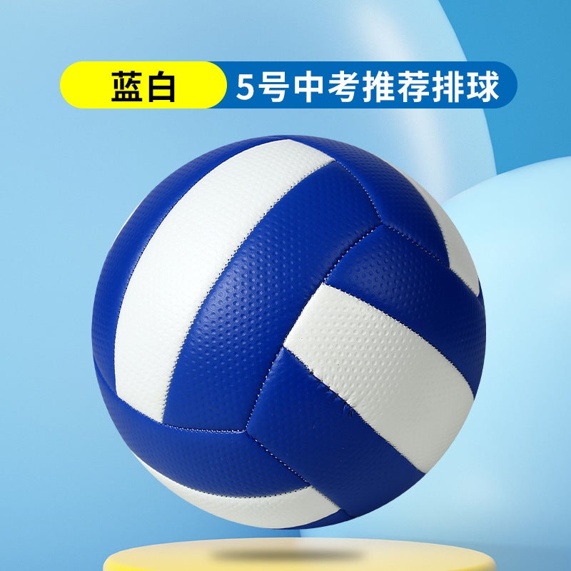 Generic Professional Volleyball Standard Size Gender-neutral Training Ball Blue and white 5 graininess
