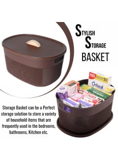 Nabhya Nabhya Storage Basket, Organizer For Toiletries, Beauty Products, etc (Pack Of 3) Storage Basket  - Image 3