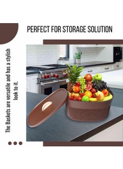 Nabhya Nabhya Storage Basket, Organizer For Toiletries, Beauty Products, etc (Pack Of 3) Storage Basket  - Image 4