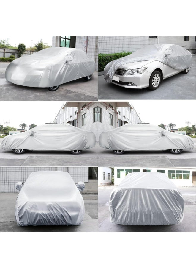 Genzy Car Covers Waterproof All Weather for Automobiles, Sun Shield Car Hood Universal Cover, Outdoor Full Cover Rain Sun UV Protection Car Protection, Tight Smooth Non-Abrasive for All Models 580x175x120CM - Image 3