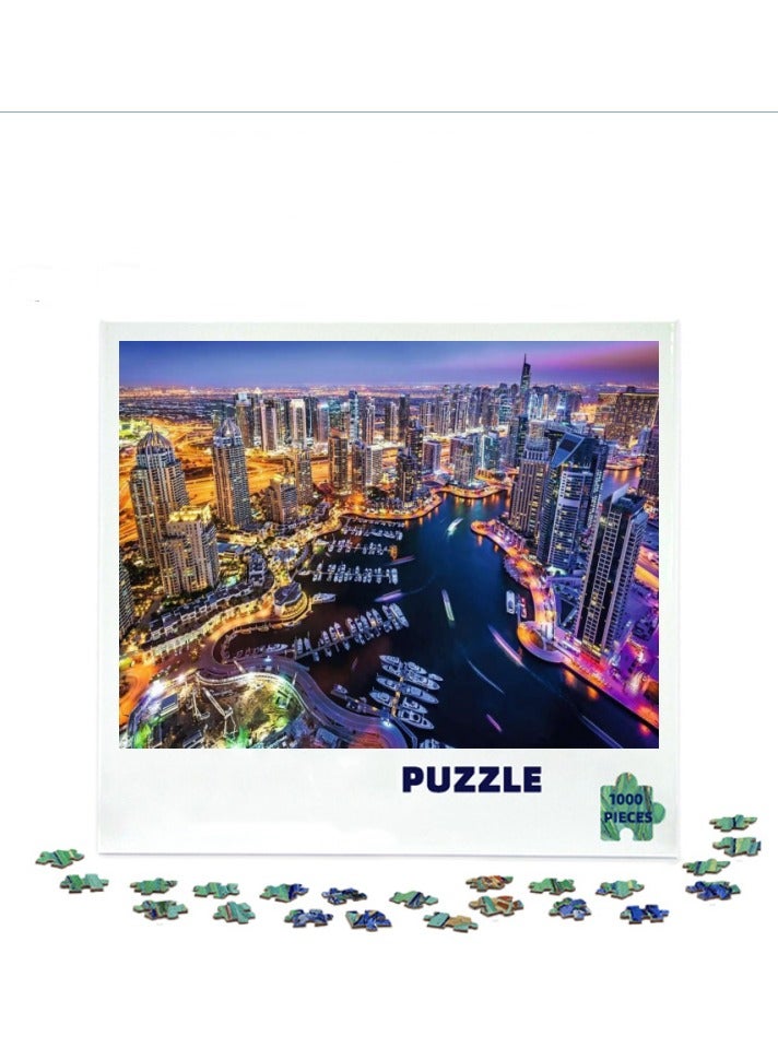 Anna 1000-Piece Colorful Cityscape Puzzle for Mind Development - Image 2