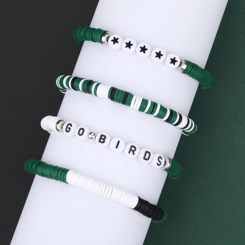 imani Bracelet Gift for Football Fans Cheerleader Go Birds Bracelet Green Eagles Fly Inspired Gameday Party Decor Outfits - Image 4