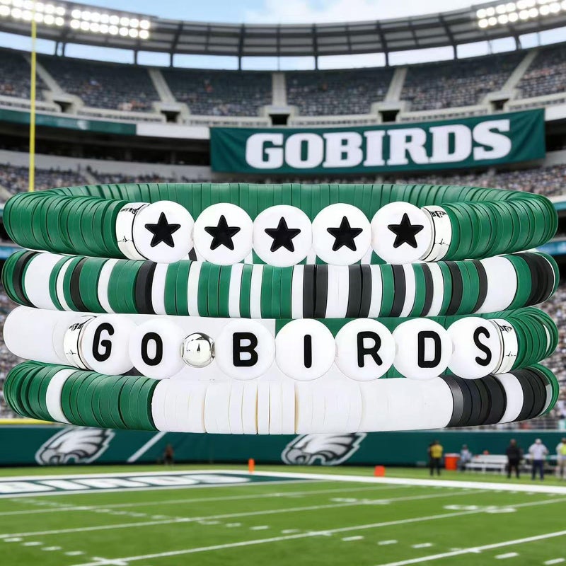 imani Bracelet Gift for Football Fans Cheerleader Go Birds Bracelet Green Eagles Fly Inspired Gameday Party Decor Outfits - Image 3