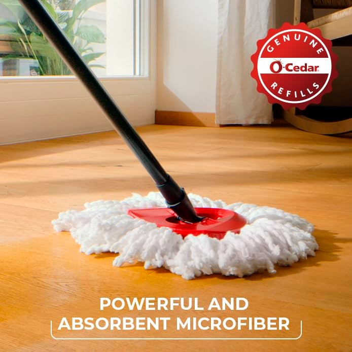 o cedar O-Cedar EasyWring Spin Mop Head Replacement (Pack of 6) | Machine Washable | Reusable | Packaging May Vary - Image 5