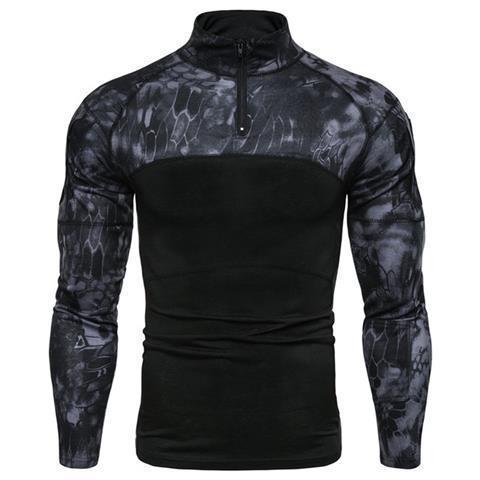 Mens Camo Military Tactical Shirt gray gray  - Image 2