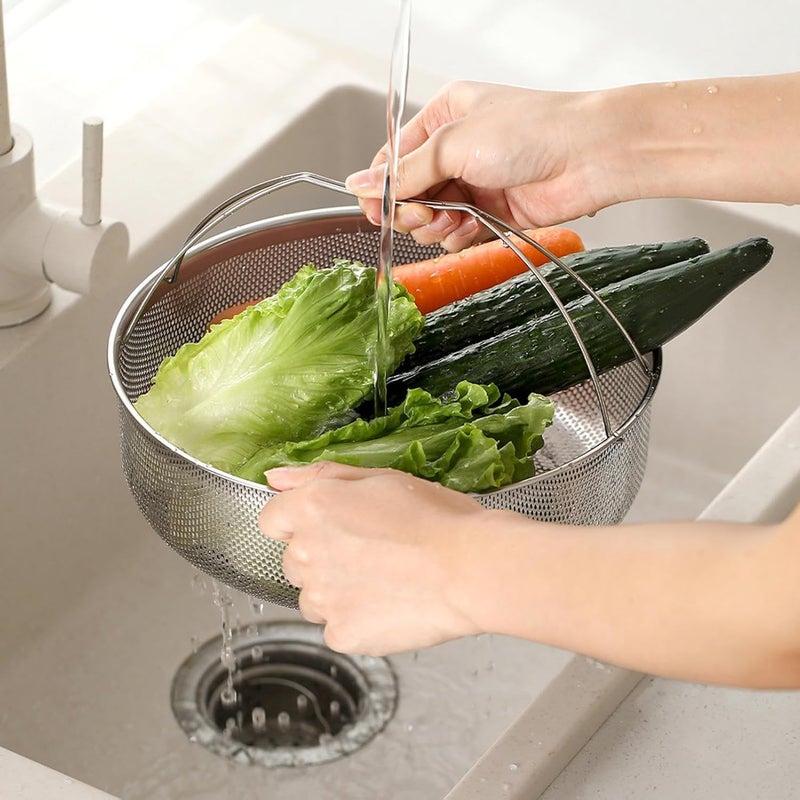 Mesh Steamer Basket for Pot - Stainless Steel Steamer Insert, Kitchen Tool with Handle, Cooking with Multipurpose Use, Foldable and Expandable, Steamers Basket for Daily Meal Prep - Image 4