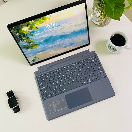 Zoof Keyboard for Microsoft Surface Pro Copilot+ (11th Edition) / Pro 11 / Pro 10/9 / 8 / X, 13 inch, Detachable Type Cover with Touchpad, Without Backlit & Pen Holder (Fossil) - Image 5
