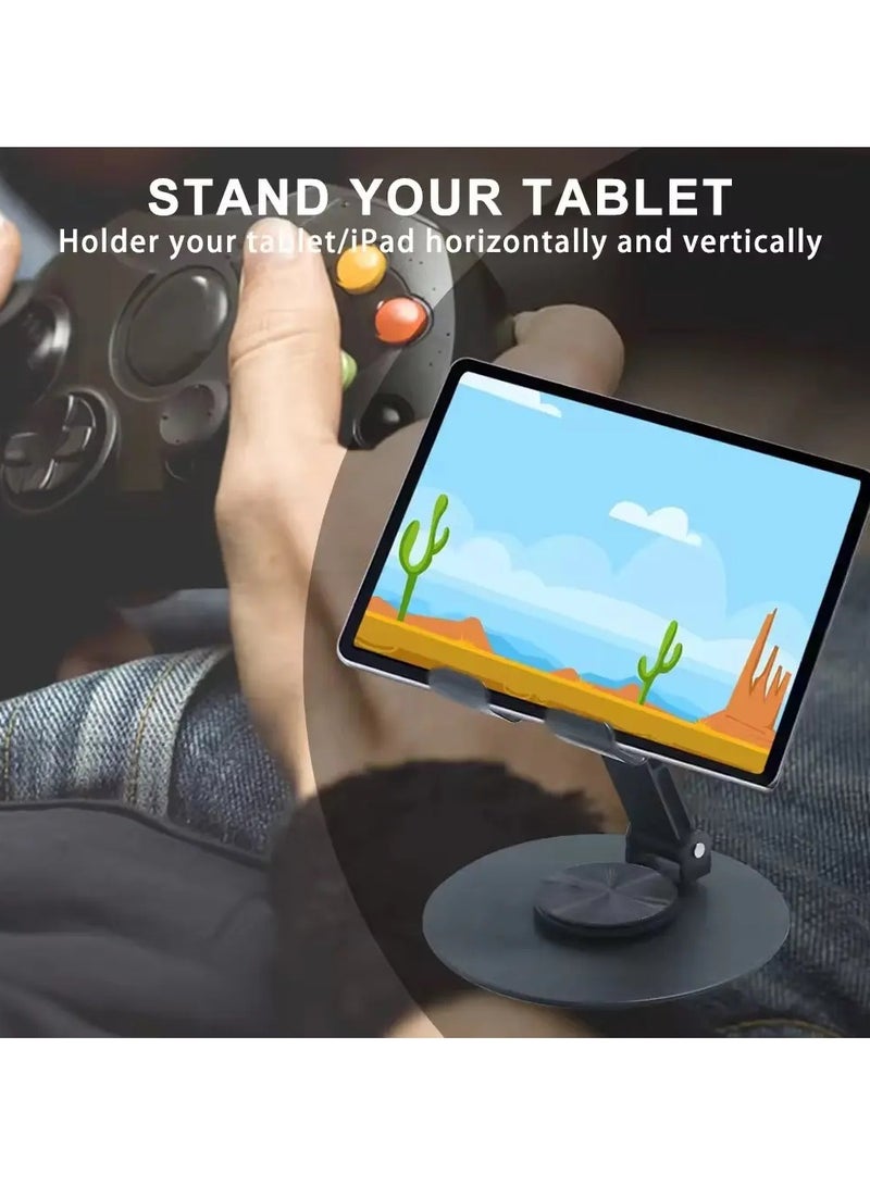 DUSALA New Design Foldable Phone Stand For Desk Anti-Slip 360 Rotating Metal Mobile Phone Holders For All Phones Dock Holder - Image 5