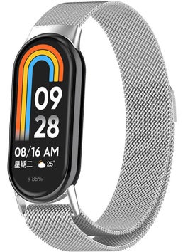 ZORE Xiaomi Smart Band 8 Krd-01 Metal Strap-Silver  - Image 1