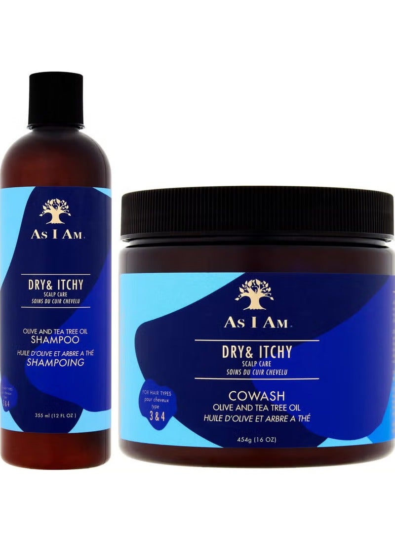 As I Am Dry & Itchy Scalp Care Olive and Tea Trea Oil Shampoo & Co-Wash - Image 1