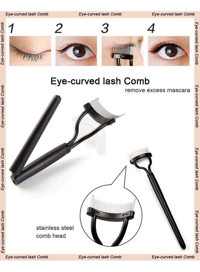 TPPICK Eyelash Curler Kit Metal Lash Curlers With Mascara Applicator Eyelashes Separator Comb & 6 Replacement Refill Pads (Rose Gold) - Image 5
