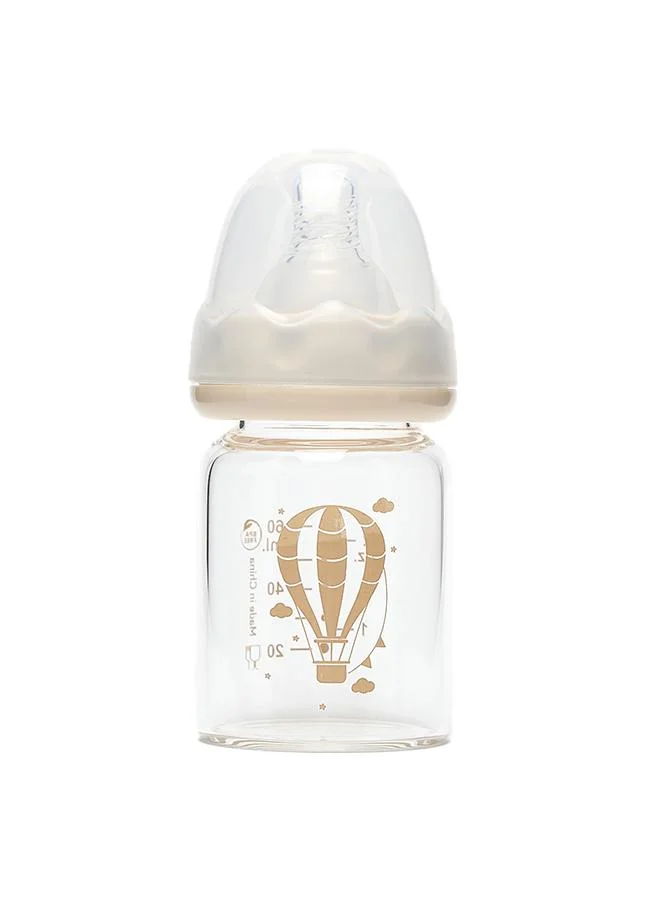 Babies & More Babies & More Baby Off-White Regular Neck Glass Feeding Bottle 60ml