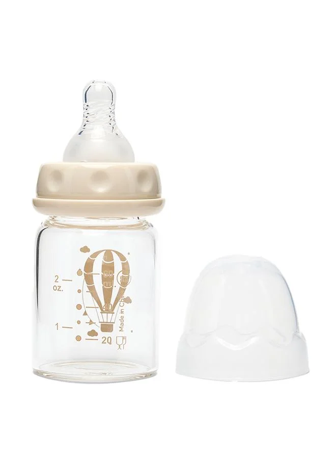 Babies & More Babies & More Baby Off-White Regular Neck Glass Feeding Bottle 60ml