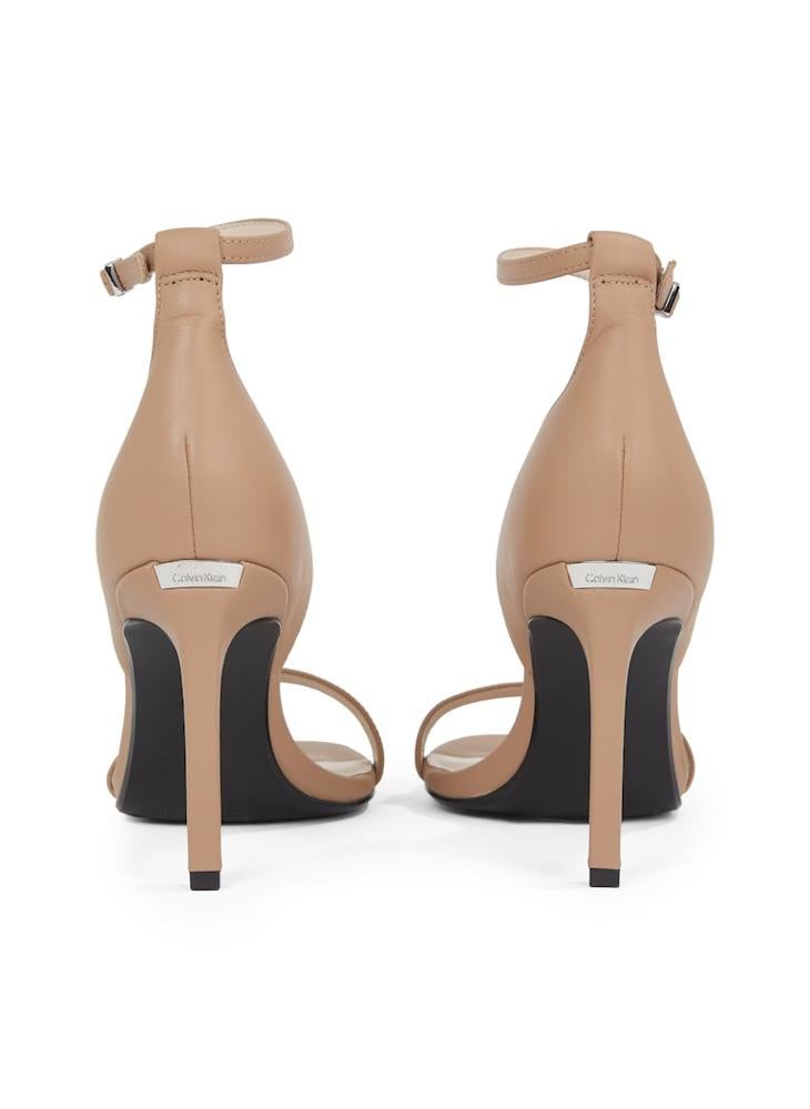 CALVIN KLEIN LEATHER HEELED SANDALS - 9 CM  - Image 3