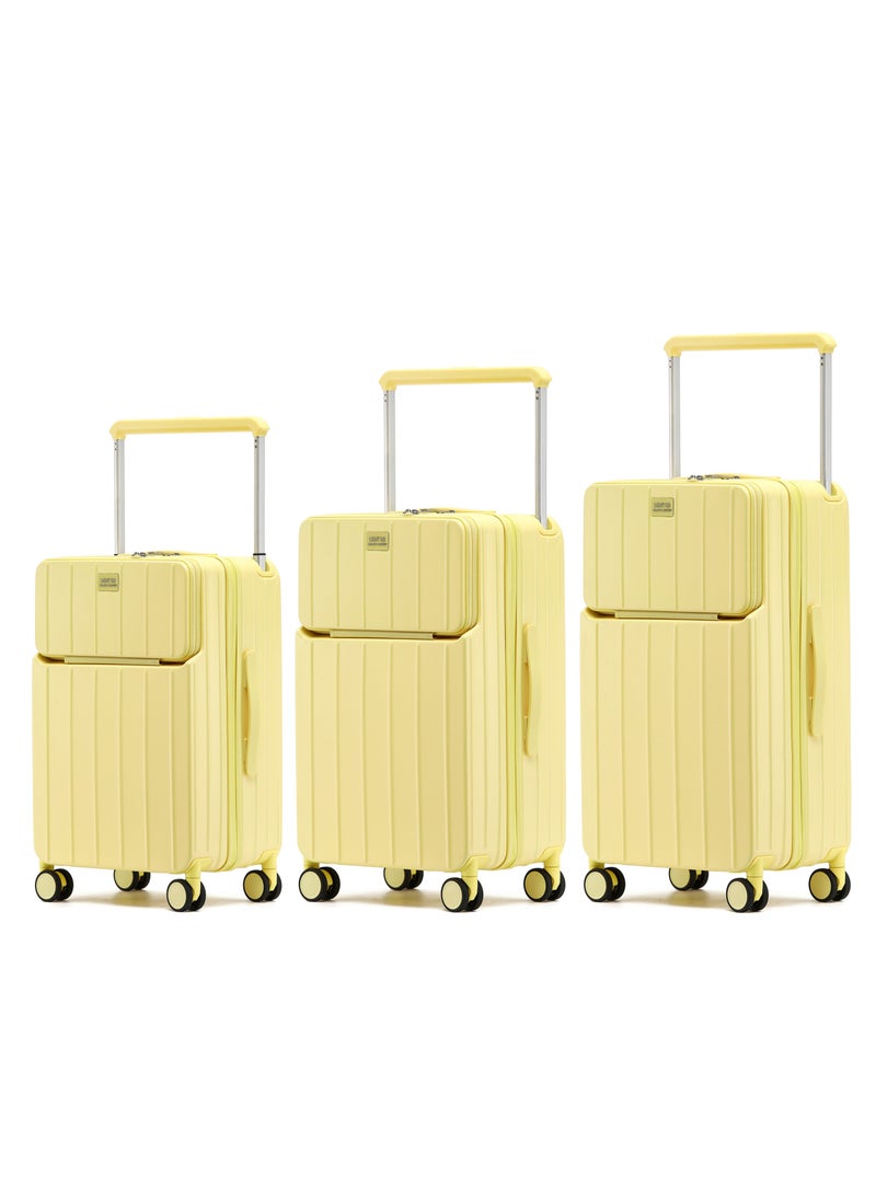 LIGHTGO - LIGHTGO 7615 yellow 22.5” Suitcase check in luggage with Expandable with TSA travel case YKK ZIPPER - Image 1