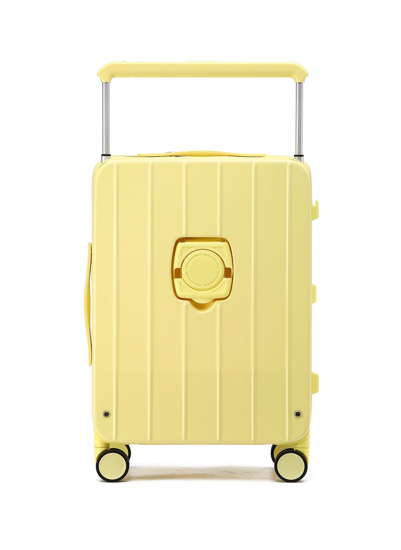 LIGHTGO - LIGHTGO 7615 yellow 22.5” Suitcase check in luggage with Expandable with TSA travel case YKK ZIPPER - Image 1