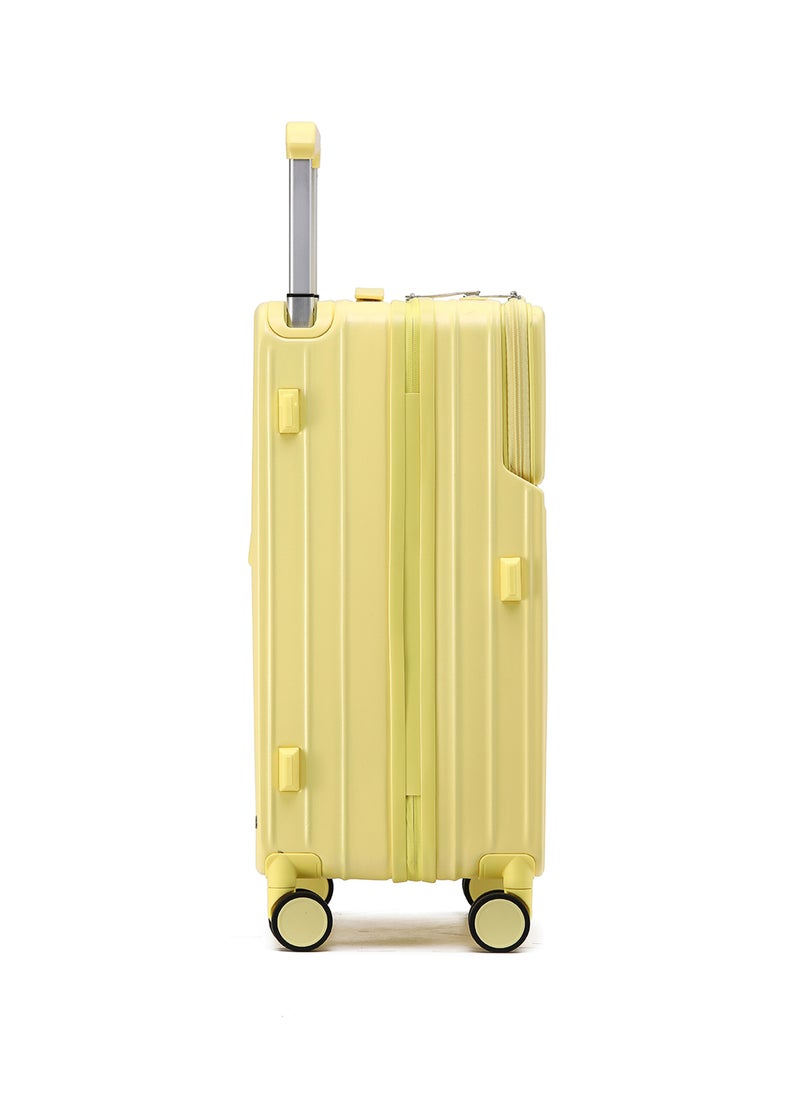 LIGHTGO - LIGHTGO 7615 yellow 22.5” Suitcase check in luggage with Expandable with TSA travel case YKK ZIPPER - Image 1