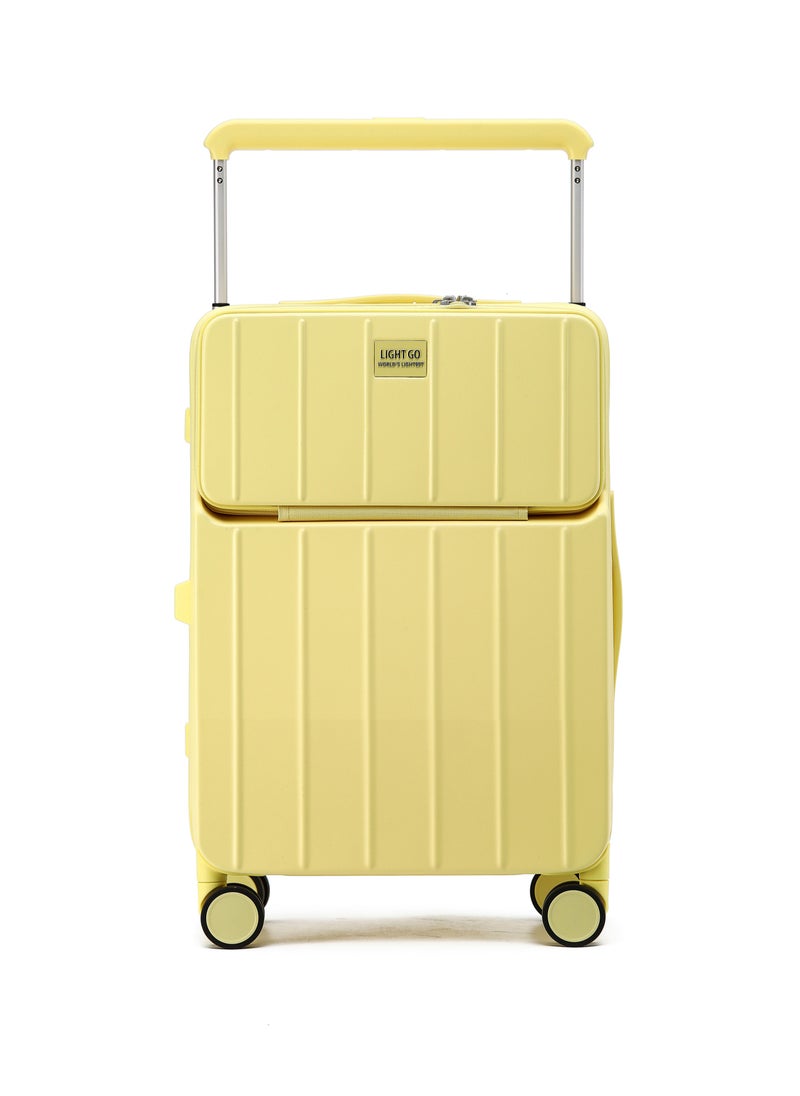 LIGHTGO - LIGHTGO 7615 yellow 22.5” Suitcase check in luggage with Expandable with TSA travel case YKK ZIPPER - Image 1