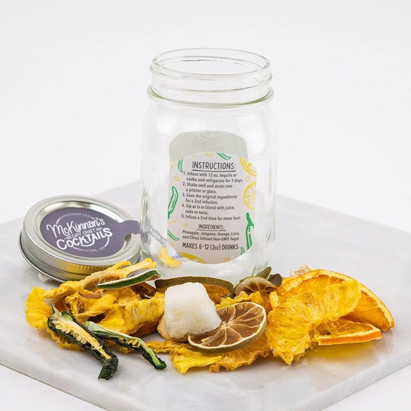 McKinnon’s Dry Craft Cocktails Dehydrated Fruits and Herbs, DIY Mixology, Infusion Kit, Mason Jar Serves 8 - 16 Drinks (Pineapple Jalapeno, 1 Jar) - Image 2