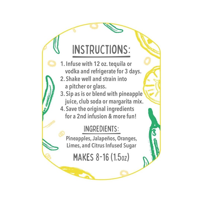 McKinnon’s Dry Craft Cocktails Dehydrated Fruits and Herbs, DIY Mixology, Infusion Kit, Mason Jar Serves 8 - 16 Drinks (Pineapple Jalapeno, 1 Jar) - Image 3