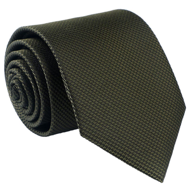 fortunatever Mens Solid Neckties,Olive Green Ties For Men+Gift Box,58"×3.35" - Image 5