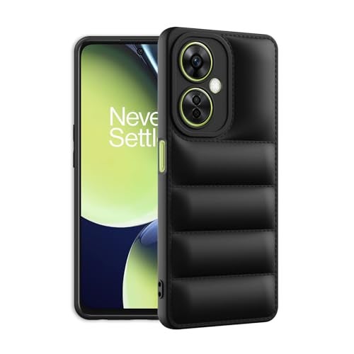 Plus Puffer Case Camera Protection Soft Back Cover for OnePlus Nord Ce 3 Lite 5G - Black - Image 2