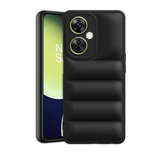Plus Puffer Case Camera Protection Soft Back Cover for OnePlus Nord Ce 3 Lite 5G - Black - Image 1
