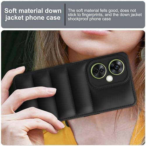 Plus Puffer Case Camera Protection Soft Back Cover for OnePlus Nord Ce 3 Lite 5G - Black - Image 5