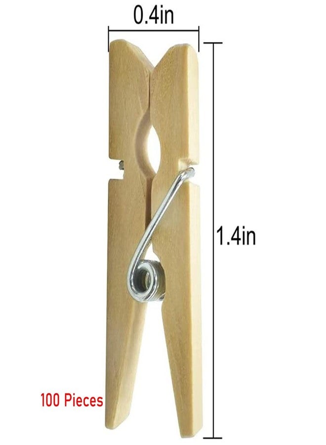 ecofynd 100 pcs Mini Natural Wood Pin for Photos, Wooden Small Photo Clips, Mini Close Pins for Pictures, Display Artwork, Little Baby Shower (CS3001) - Image 3