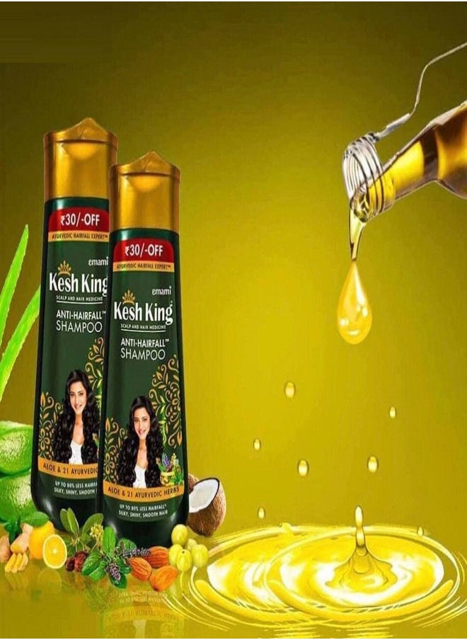 Kesh King 2 Pieces Shampoo Scalp and Hair Medicine Anti Hairfall Ayurvedic 200ml  - Image 3