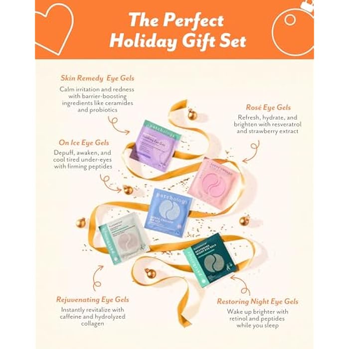 Patchology Patching All The Way Gift Set – Hydrating Under Eye Masks with Collagen, Retinol, Hyaluronic Acid – Christmas Gift & Beauty Stocking Stuffer for Puffy Eyes 5-Pair Sampler (Limited Edition) - Image 4