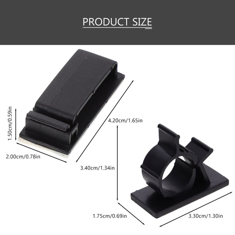 Adjustable Adhesive Cord Organizers 18pcs Compact Wire Holders for Cable Management - Image 4