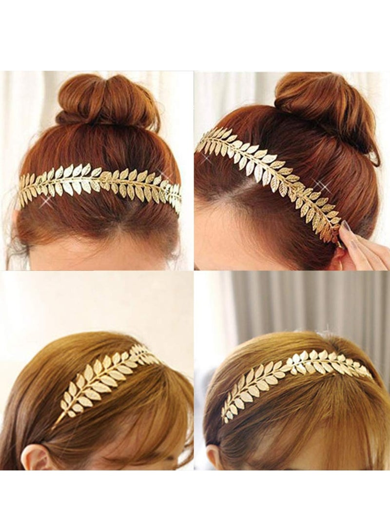 Oasisgalore 2 Pack Leaf Headbands, Party Hair Hoops for Women & Girls, Handmade Wedding & Cosplay Headwear. - Image 4