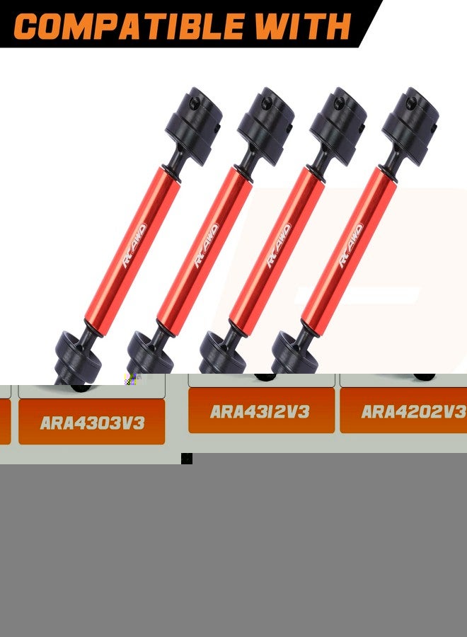 RCAWD Axle Shafts for ARRMA ARRMA 3S & Mega 550 1/10 Granite Senton Vorteks Big Rock V3 & Crew Cab Upgrades, Drive Shafts Parts for #AR310870#ARAC3974 Red - Image 2