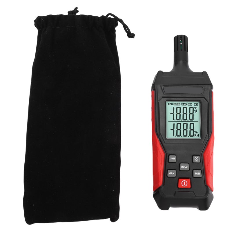TASI Digital Temperature Humidity Meter Electronic Detector with Backlit Data Hold Handheld Accurate Hygrometer - Image 1