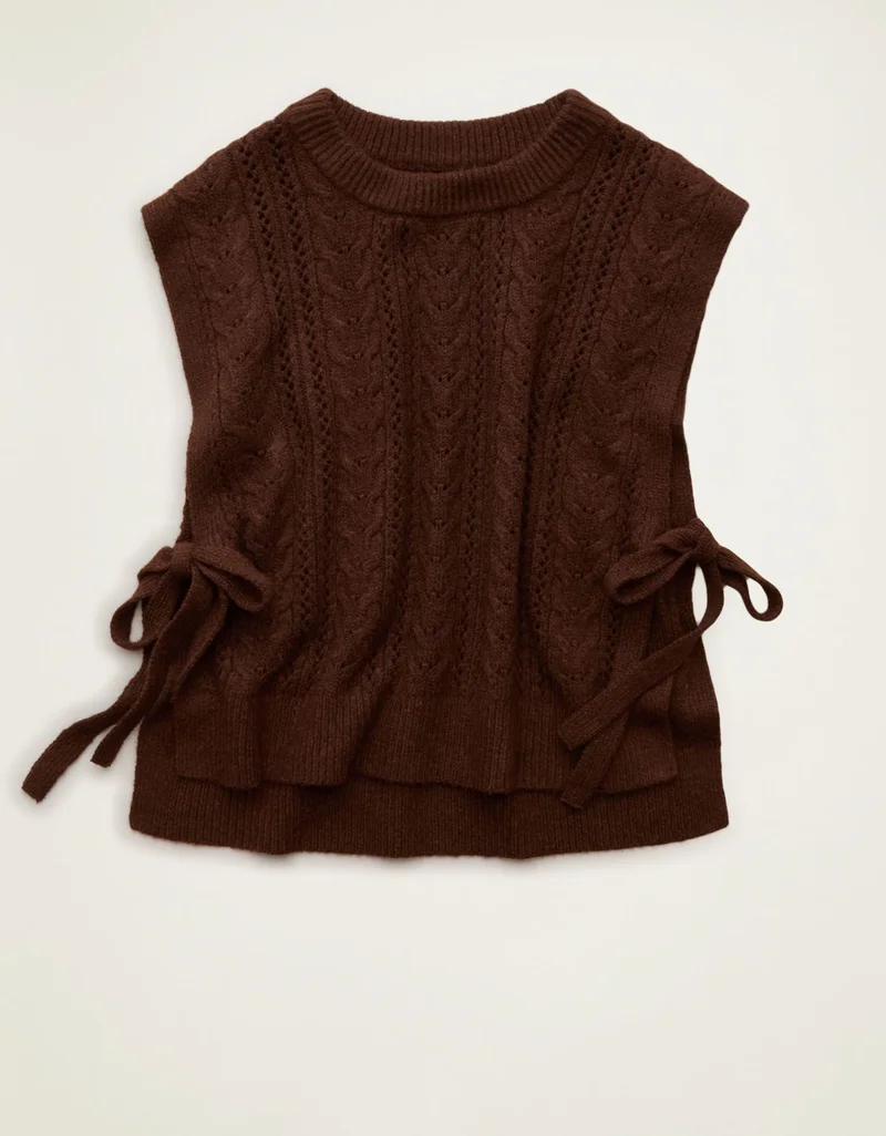 AE Whoa So Soft Cable Knit Vest