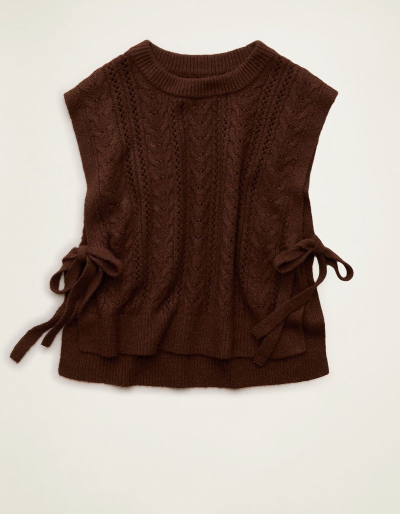 American Eagle AE Whoa So Soft Cable Knit Vest - Image 1