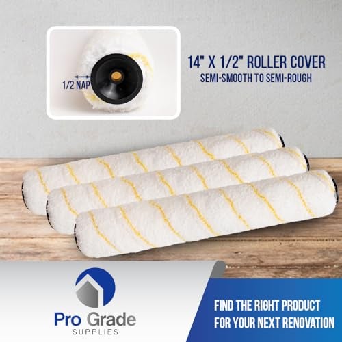Pro-Grade Pro Grade - Paint Roller Covers - 1/2 X 14 Inch Microfiber 3 Pack - Image 3