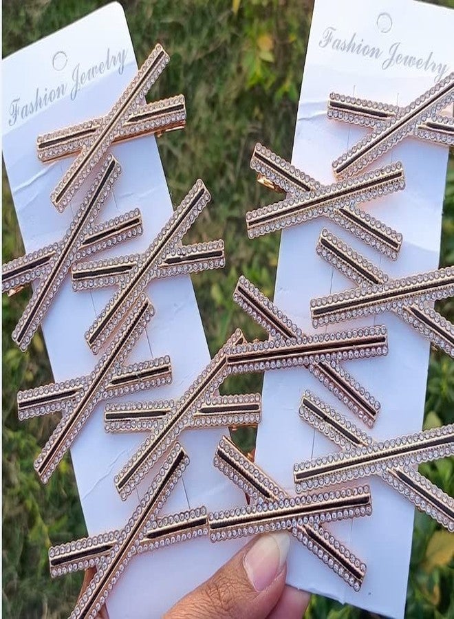 صن بيرد مشبك شعر ذهبي من صن بيرد - دبوس شعر على شكل قطة للنساء - مشبك شعر مرصع بالألماس والريش - دبوس شعر صغير - أدوات تصفيف الشعر - إكسسوارات زينة على الطراز الكوري (عبوة من 12 قطعة، دبوس شعر أنيق) - Image 5