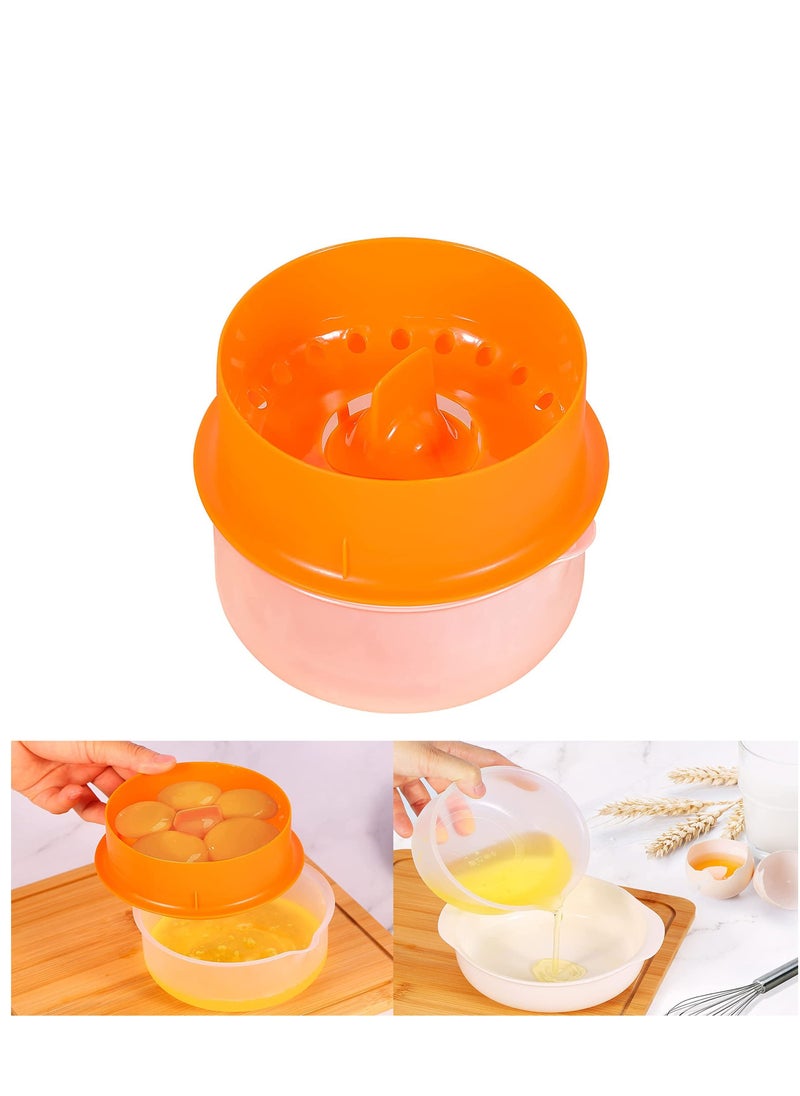 KASTWAVE Egg White Separator Eggs Yolk Separators Multi-Eggs White Yolk Filter 5-6 Eggs DividerSaves Time Chicken Baking Tools Orange  - Image 1
