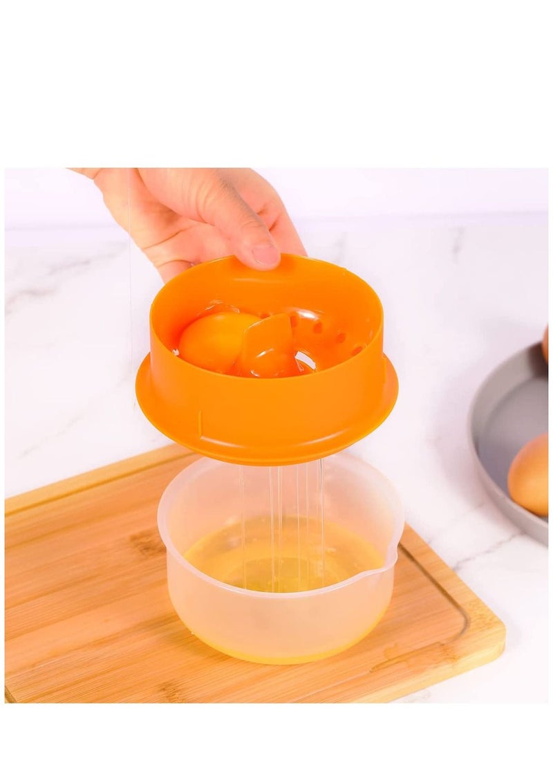 KASTWAVE Egg White Separator Eggs Yolk Separators Multi-Eggs White Yolk Filter 5-6 Eggs DividerSaves Time Chicken Baking Tools Orange  - Image 3
