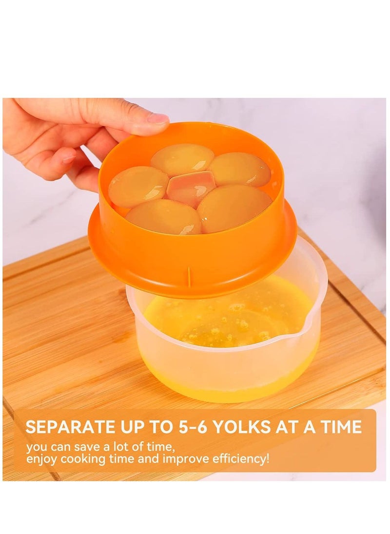 KASTWAVE Egg White Separator Eggs Yolk Separators Multi-Eggs White Yolk Filter 5-6 Eggs DividerSaves Time Chicken Baking Tools Orange  - Image 2