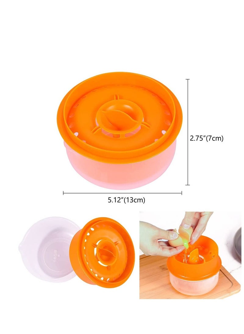 KASTWAVE Egg White Separator Eggs Yolk Separators Multi-Eggs White Yolk Filter 5-6 Eggs DividerSaves Time Chicken Baking Tools Orange  - Image 5