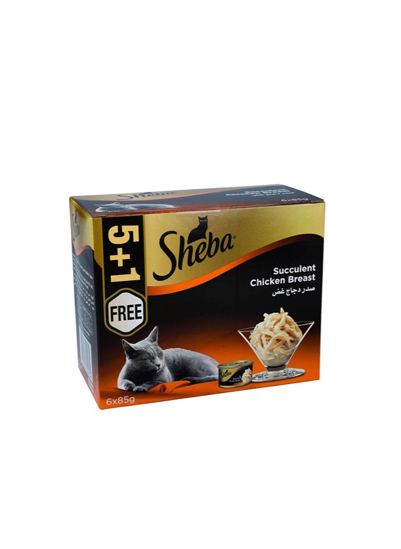 Sheba sheba chicken breast 85g pack of 6 