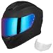 AUBOA Full Face Motorcycle Helmets for Adults Men and Women DOT Street Bike Racing Helmet with Extra Clear Visor Model MD813C Matte Black XL - Image 2